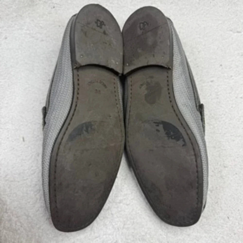 Donald Pliner Dacio Mens Gray Woven Buckle Loafer Dress Shoes Size 9‎